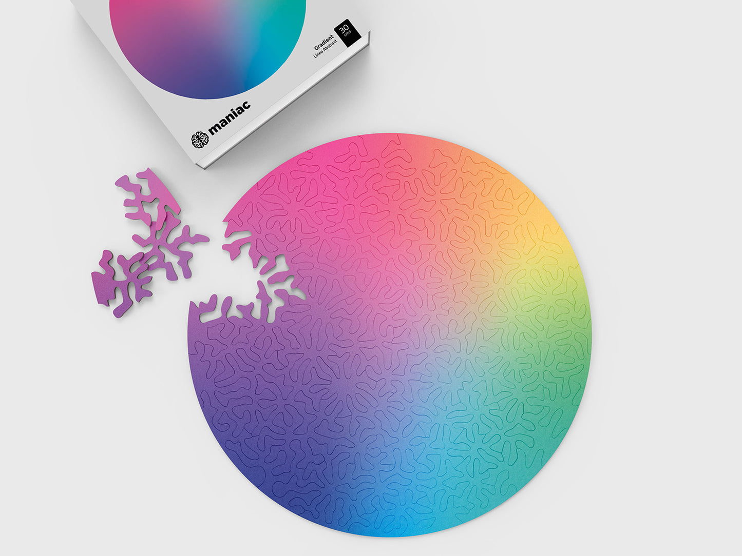 Puzzle Gradient: Relájate armando un degradado de colores vibrantes - Maniac Puzzles