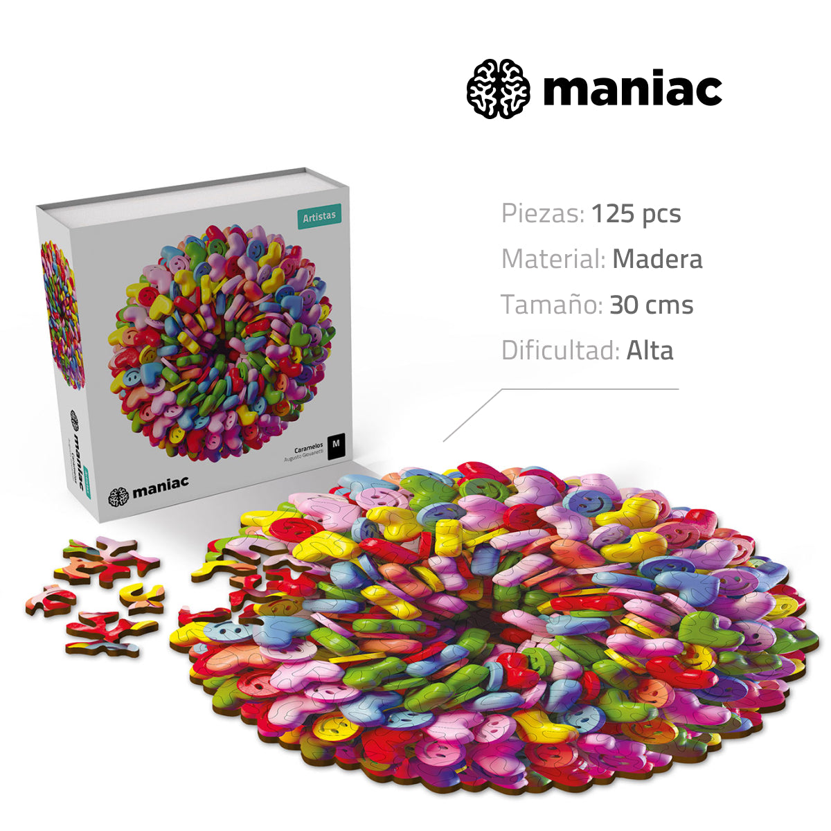 Puzzle Caramelos: Explosión de color y diversión en cada pieza - Maniac Puzzles
