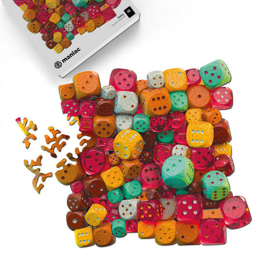 Puzzle Dados: Geometría y color en un caos perfecto para jugar - Maniac Puzzles