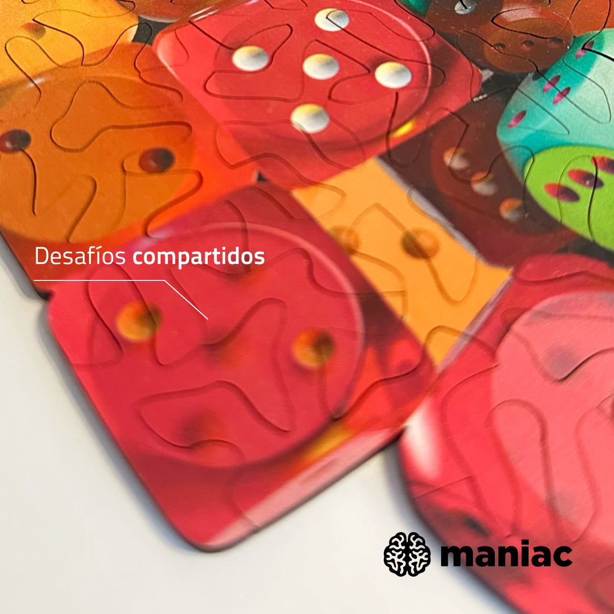 Puzzle Dados: Geometría y color en un caos perfecto para jugar - Maniac Puzzles
