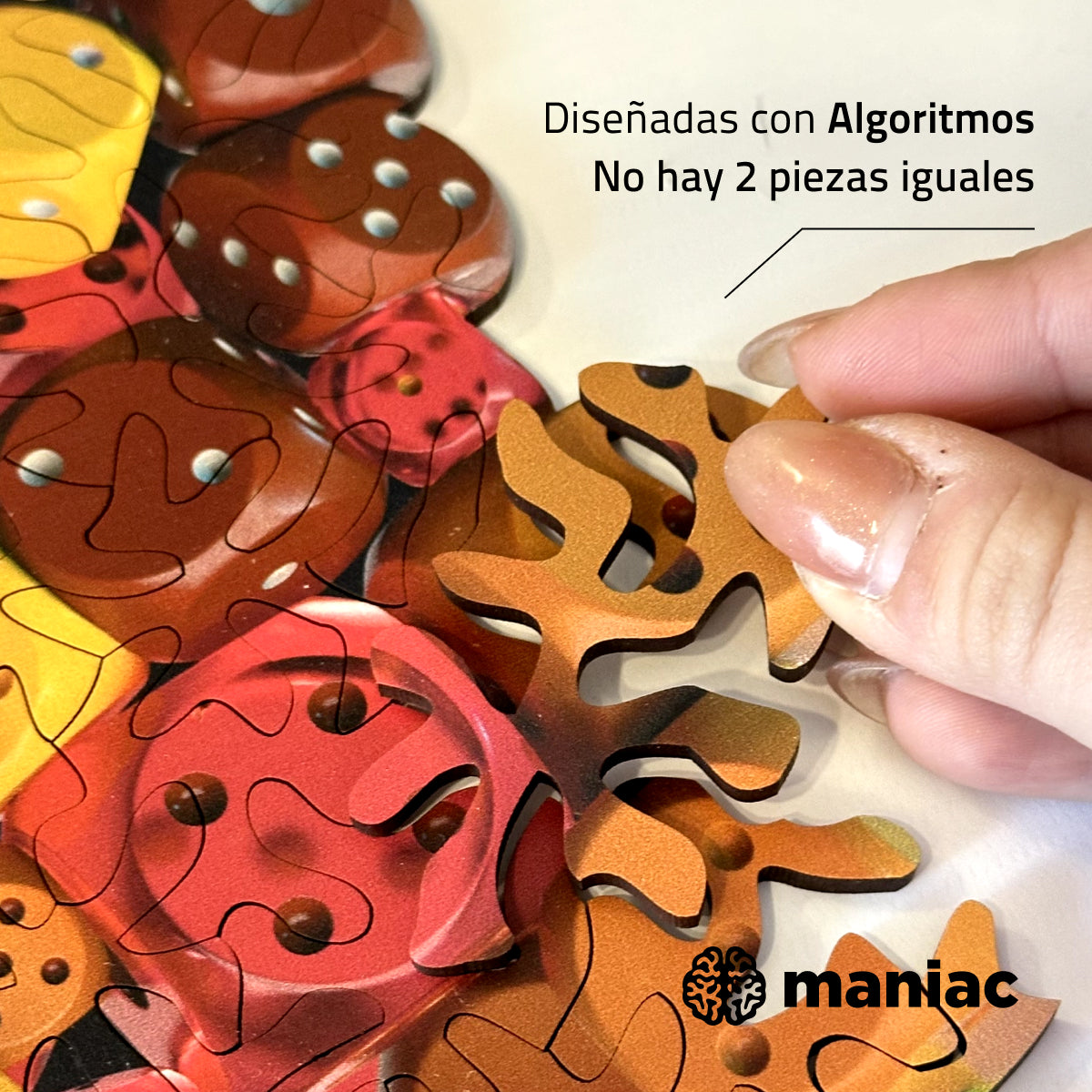 Puzzle Dados: Geometría y color en un caos perfecto para jugar - Maniac Puzzles